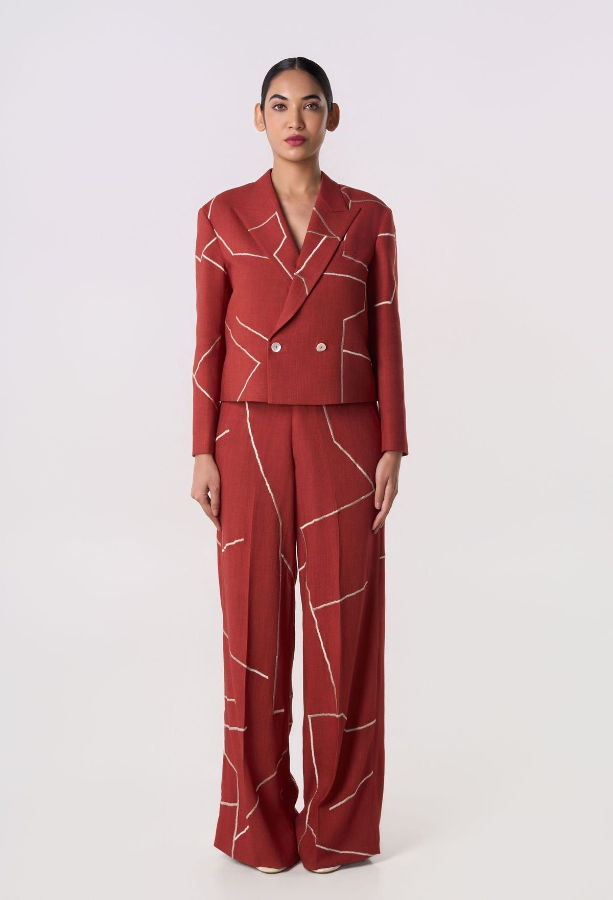 Gridbreak Cropped Blazer - image 4