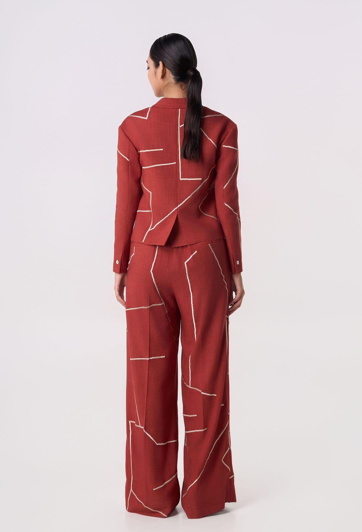 Gridbreak Cropped Blazer - image 5