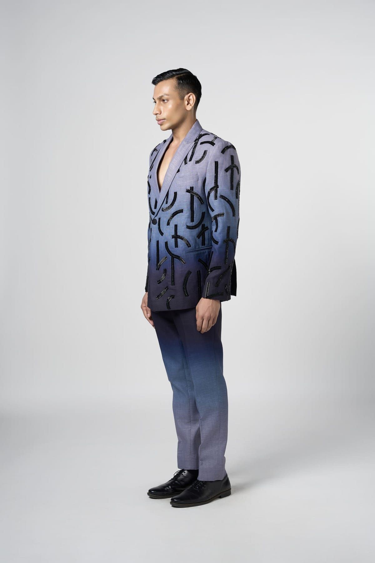 Ombre Stucco Embroidered Blazer - image 4