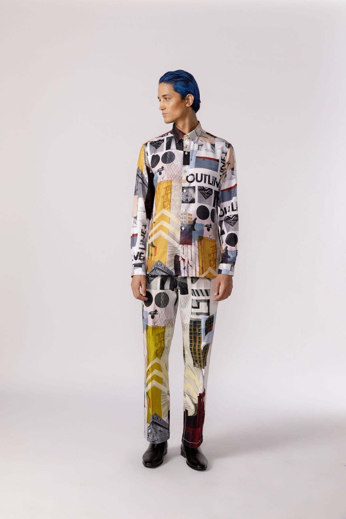 Bauhaus mosaic printed shirt - image 5