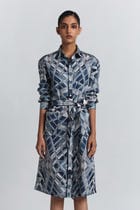 Vortex Print Shirt Dress view 1