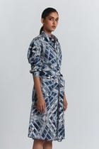 Vortex Print Shirt Dress view 3