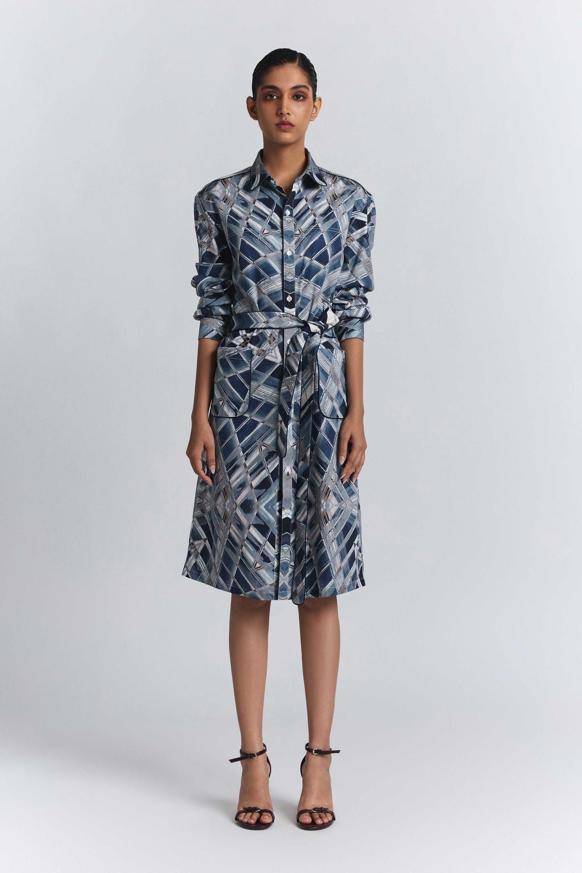 Vortex Print Shirt Dress - image 4