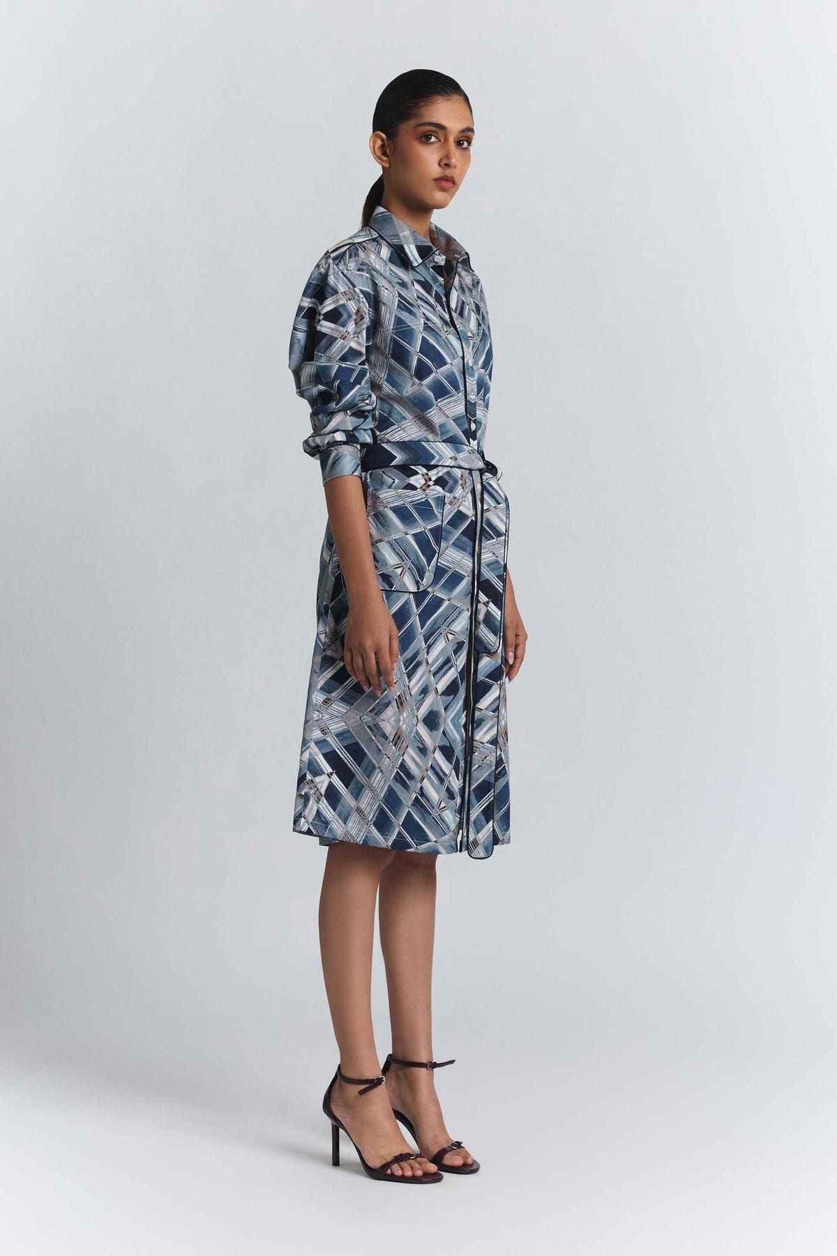 Vortex Print Shirt Dress - image 5
