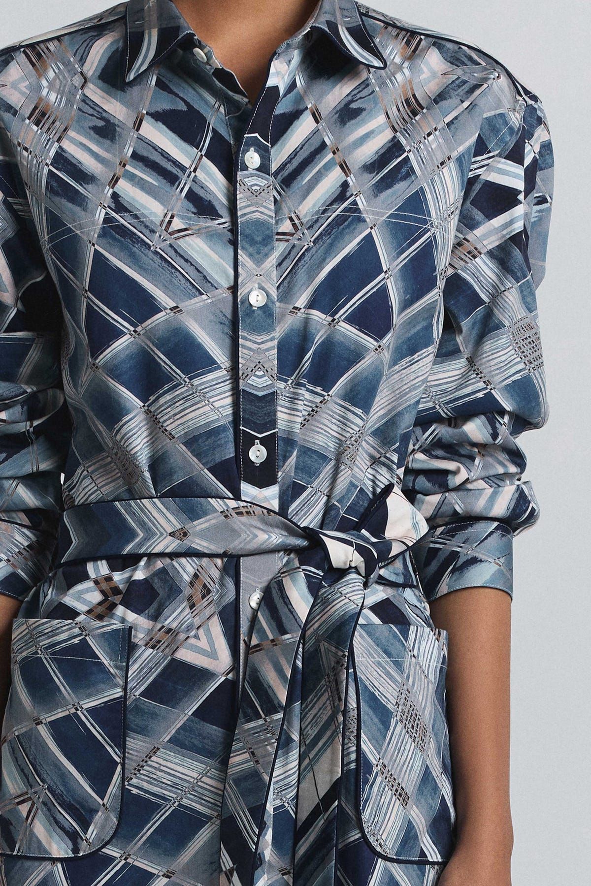 Vortex Print Shirt Dress - image 7