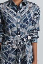 Vortex Print Shirt Dress view 7