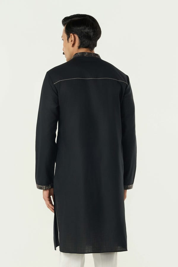 Line out Line — Alluro Kurta - Black