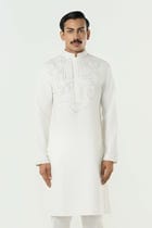 Geo Frame Kurta - Off White view 1