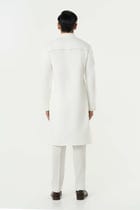Geo Frame Kurta - Off White view 4