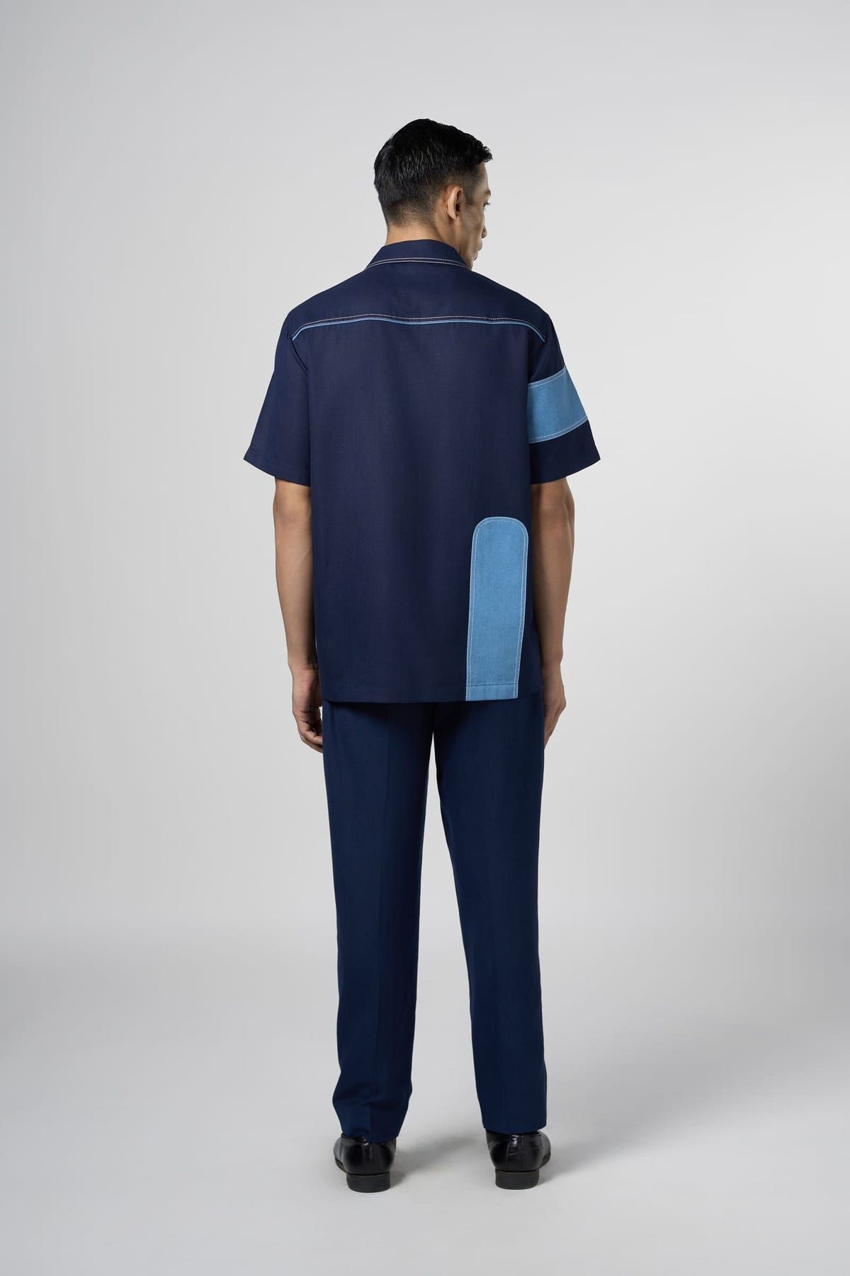 Denim Patch Resort Shirt - image 3