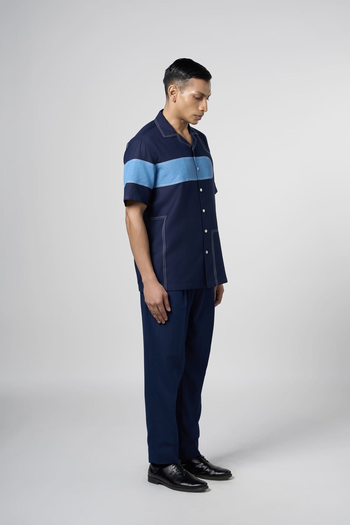Denim Patch Resort Shirt - image 4