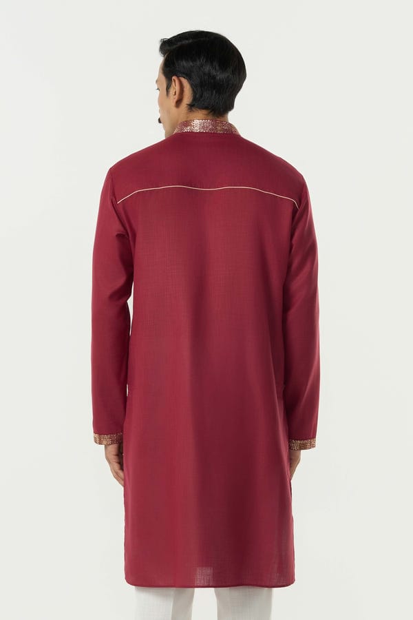 Line out Line — Aurum Kurta - Maroon