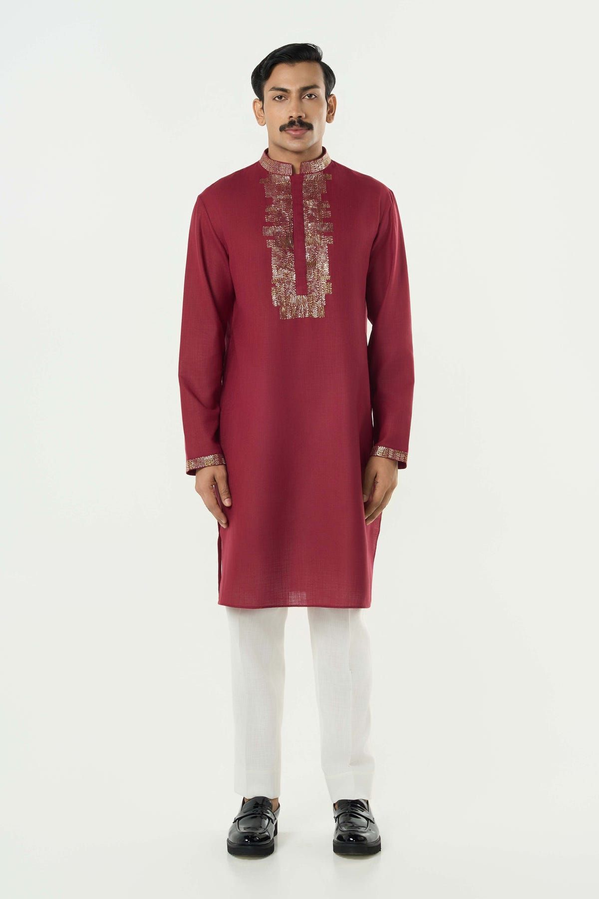 Aurum Kurta - Maroon - image 3