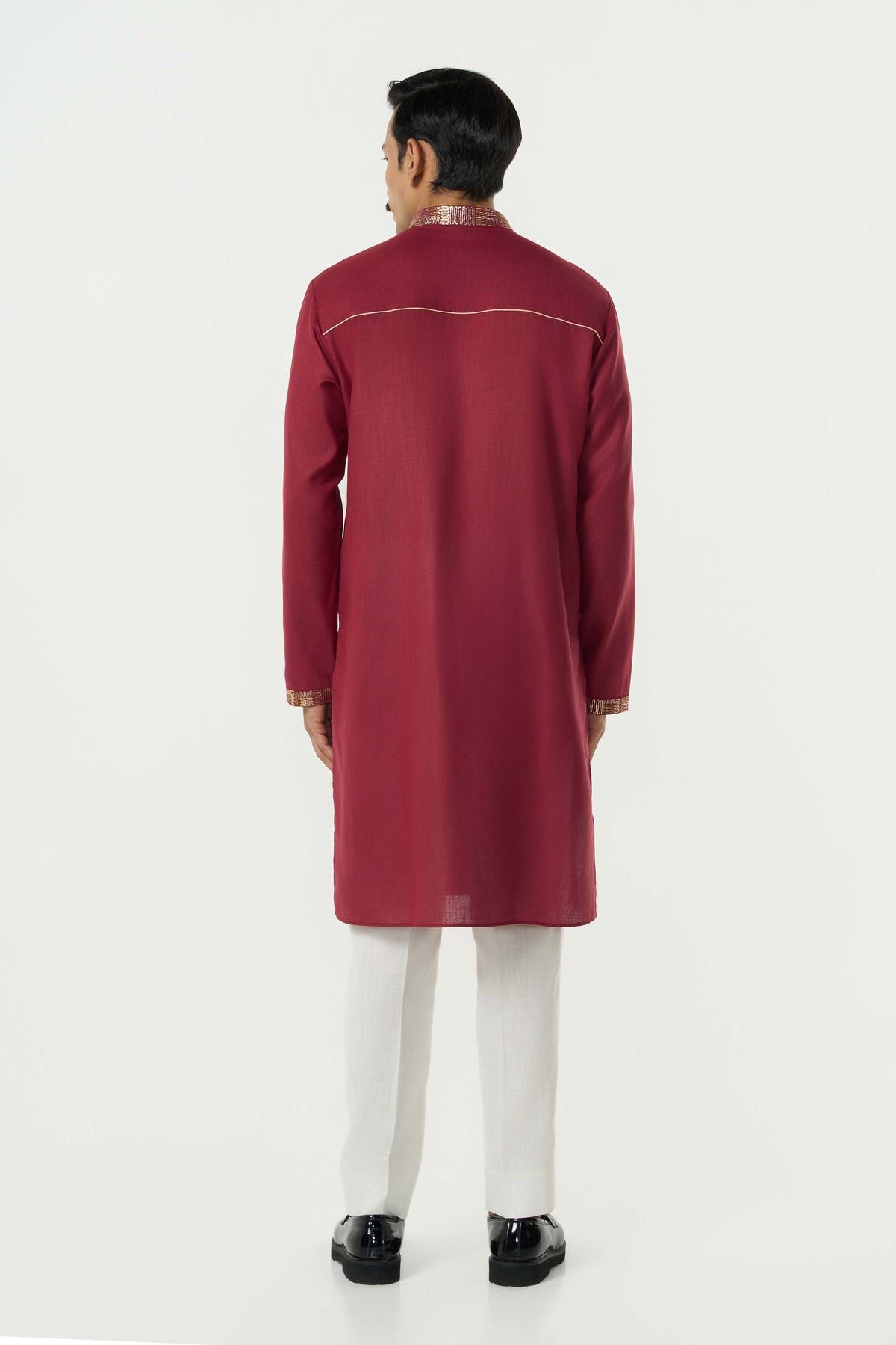 Aurum Kurta - Maroon - image 4