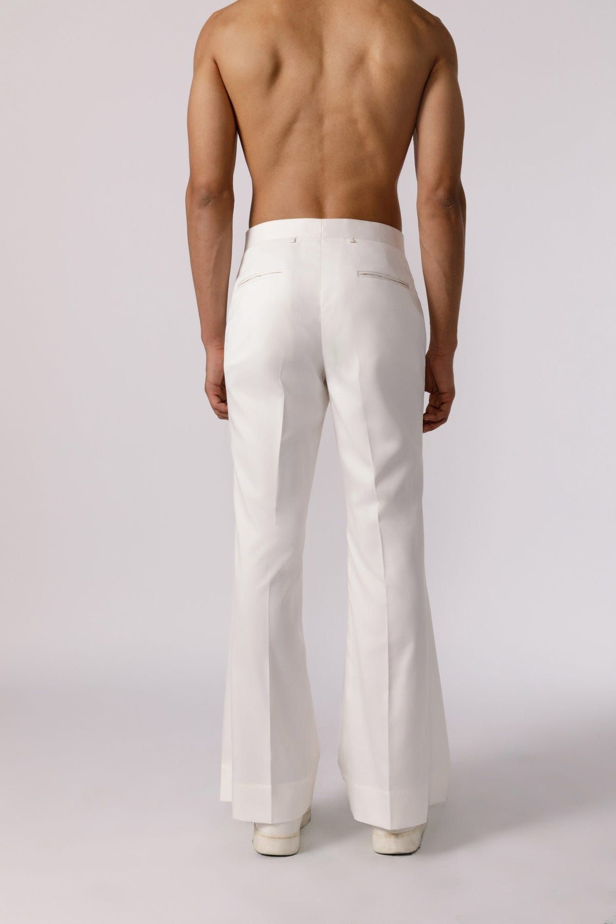 Wide leg pleated pants ( white) - image 3