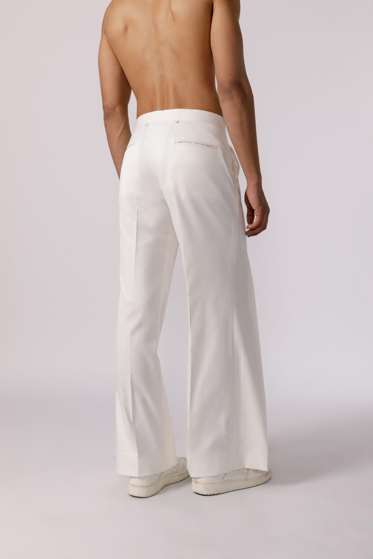 Wide leg pleated pants ( white) - image 4
