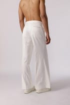 Wide leg pleated pants ( white) view 4