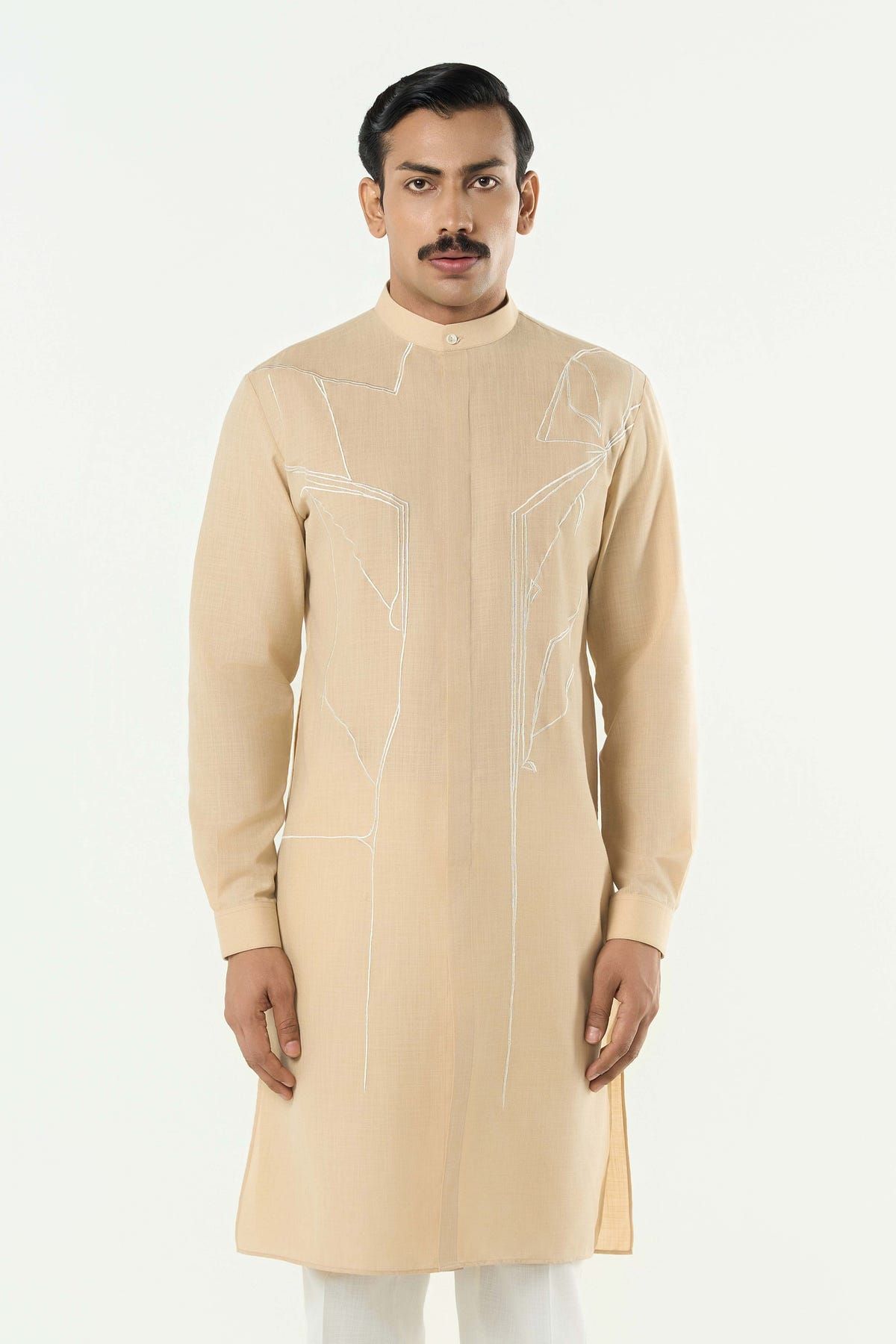 Classic Torrent Kurta - Beige - image 1