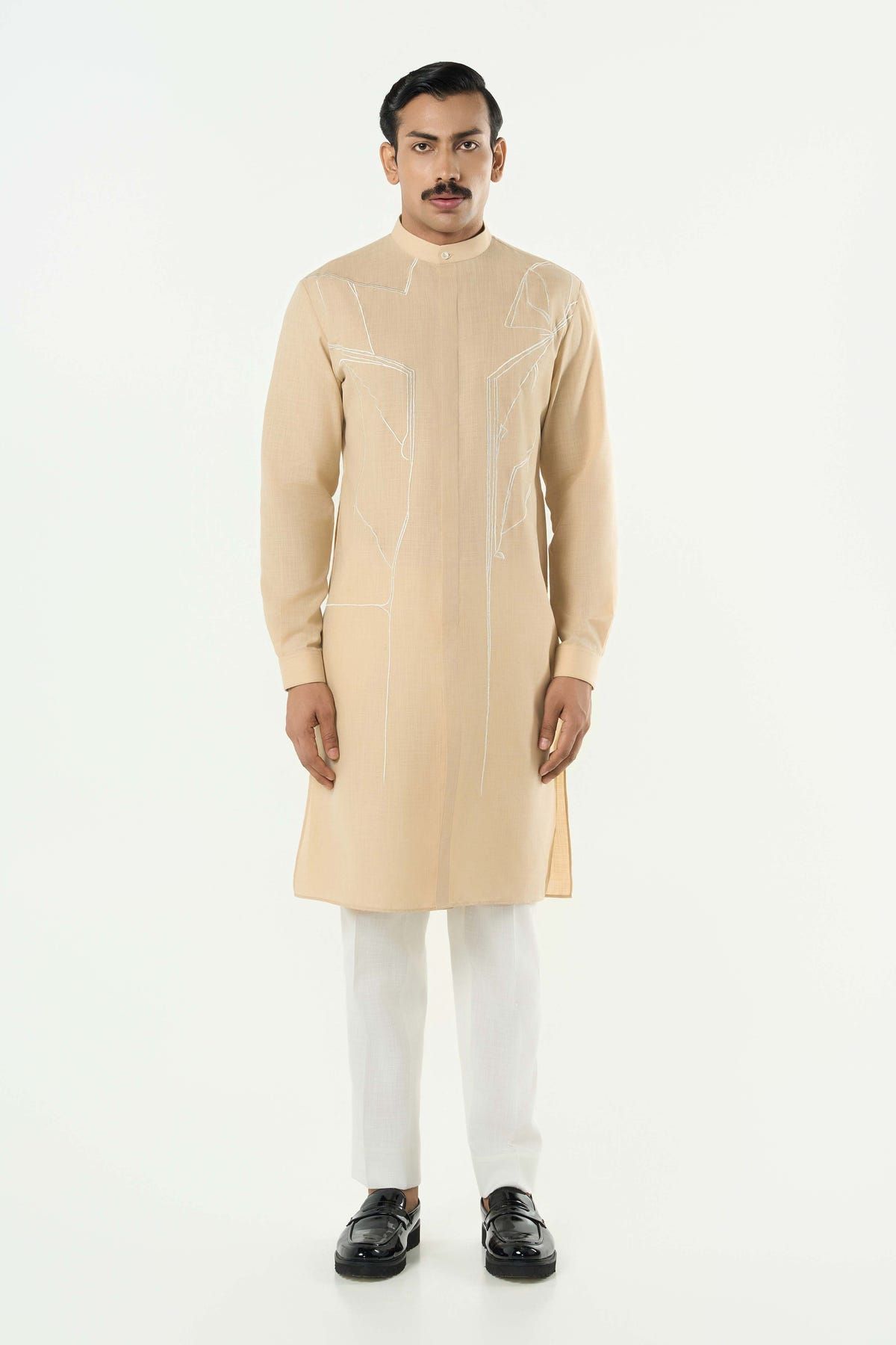 Classic Torrent Kurta - Beige - image 3