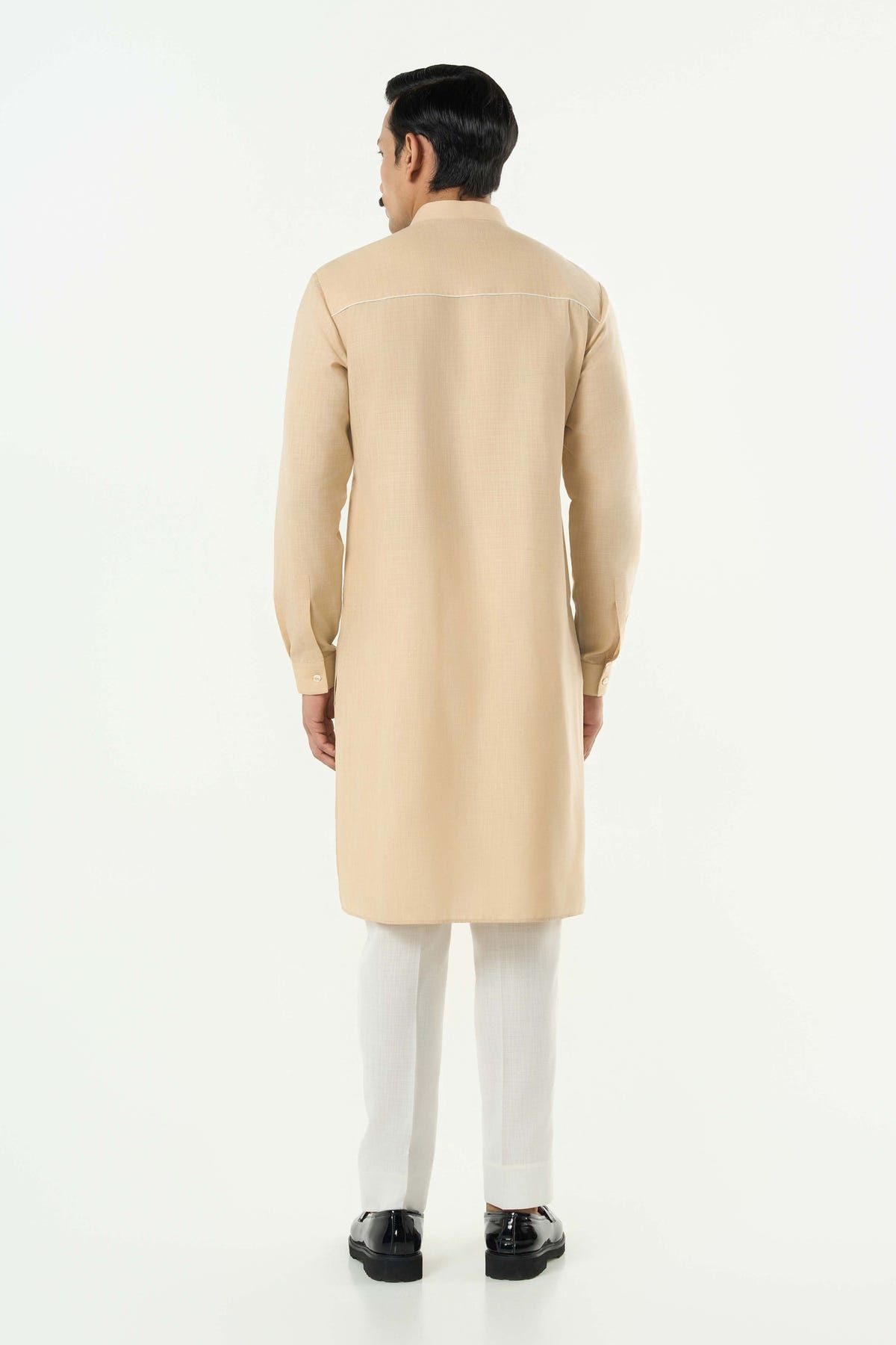 Classic Torrent Kurta - Beige - image 4