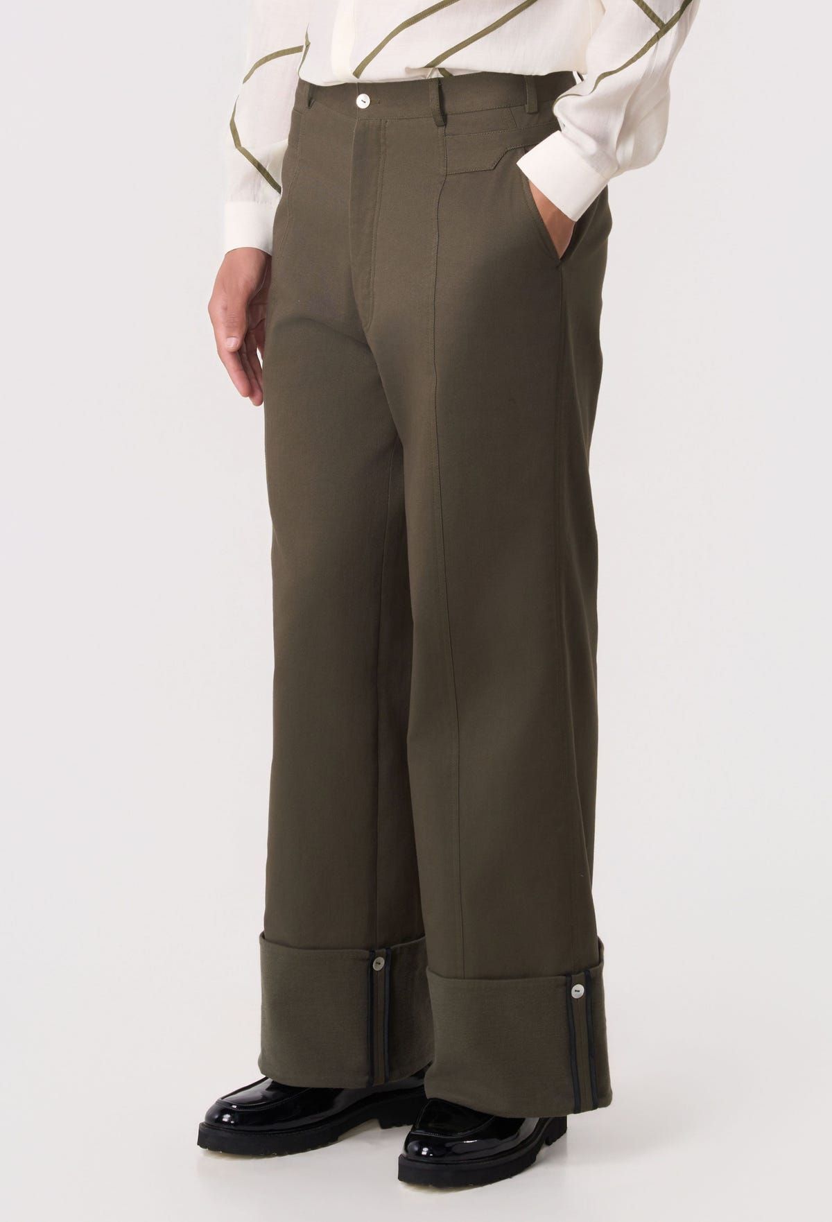 Mosaic Belt Cuffed Pants - image 3