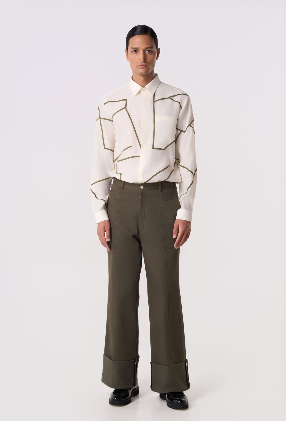 Mosaic Belt Cuffed Pants - image 4