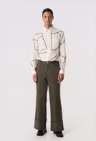 Mosaic Belt Cuffed Pants view 4