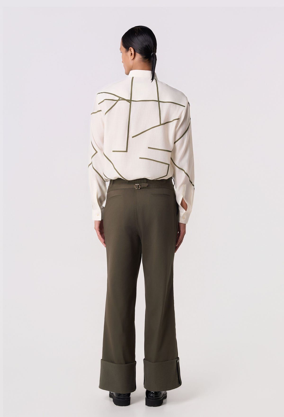 Mosaic Belt Cuffed Pants - image 5