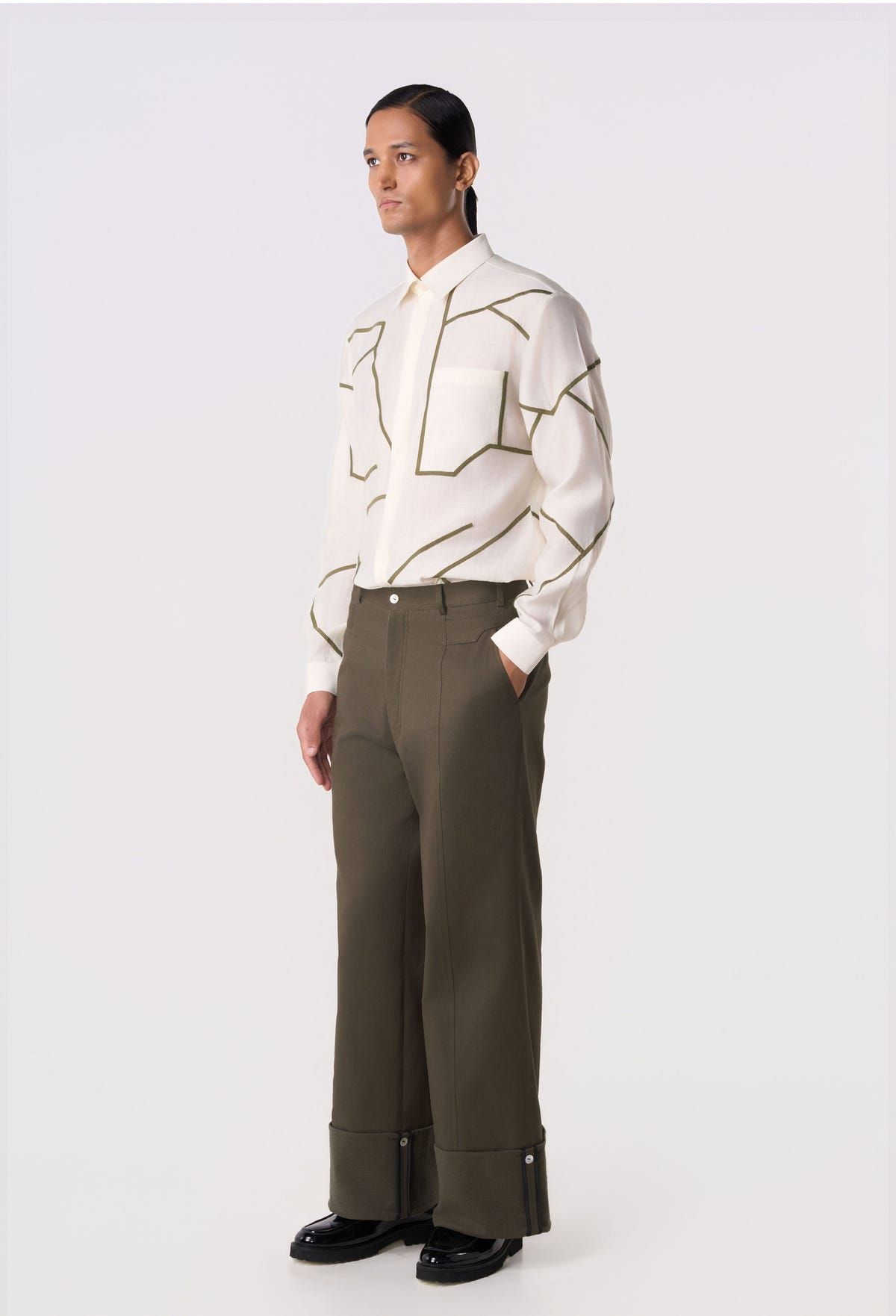 Mosaic Belt Cuffed Pants - image 6