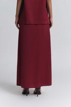Wrap Around Skirt - Maroon view 2