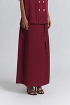 Wrap Around Skirt - Maroon view 3