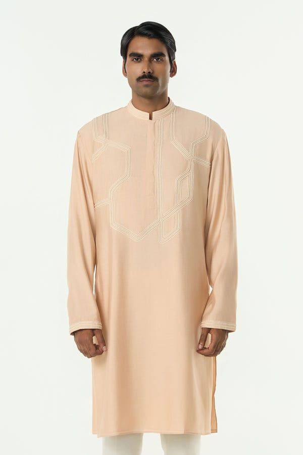 Line out Line — Meta Twist Kurta - Beige