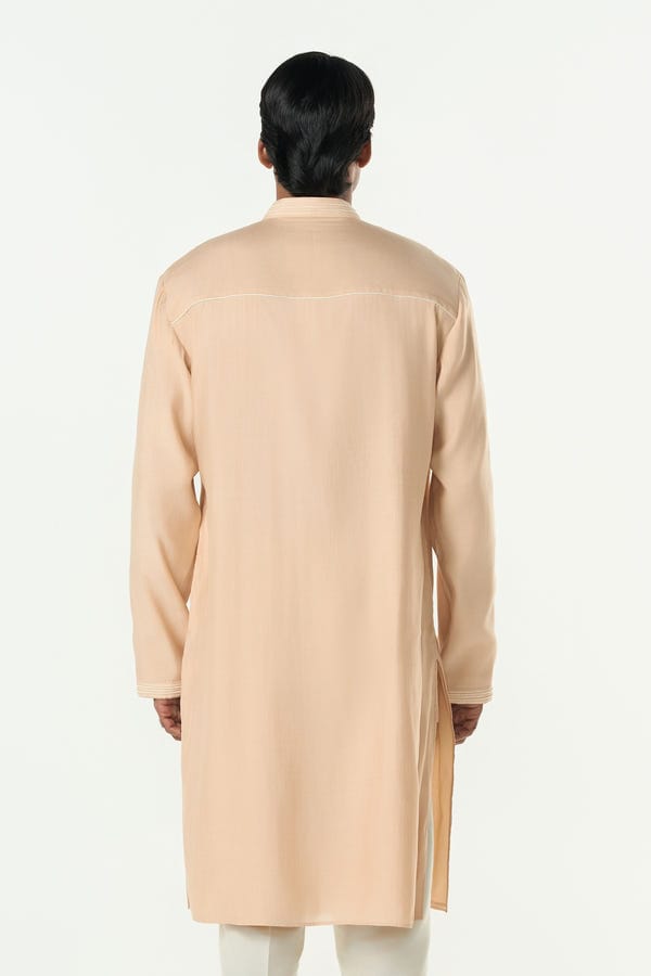 Line out Line — Meta Twist Kurta - Beige