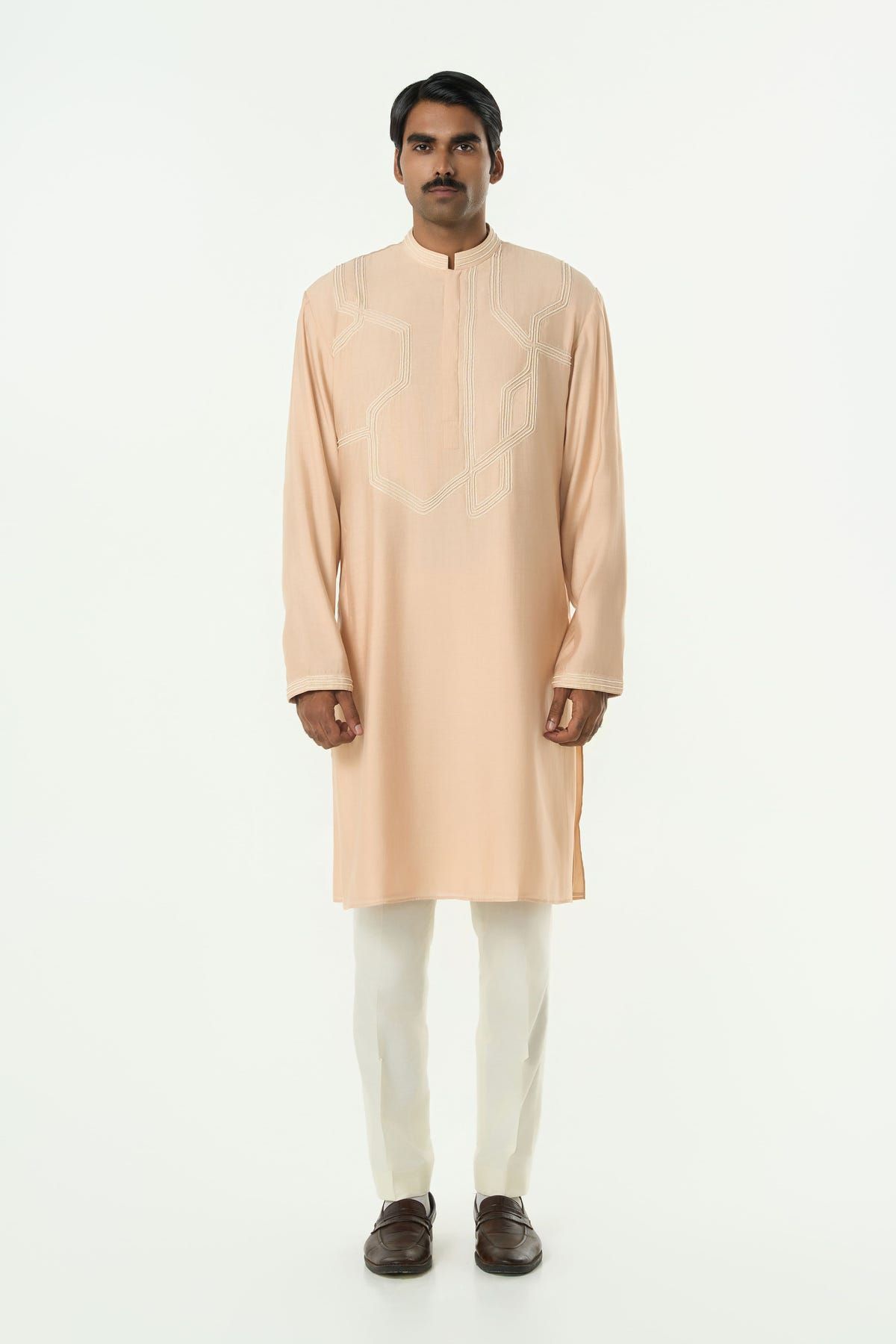 Meta Twist Kurta - Beige - image 3