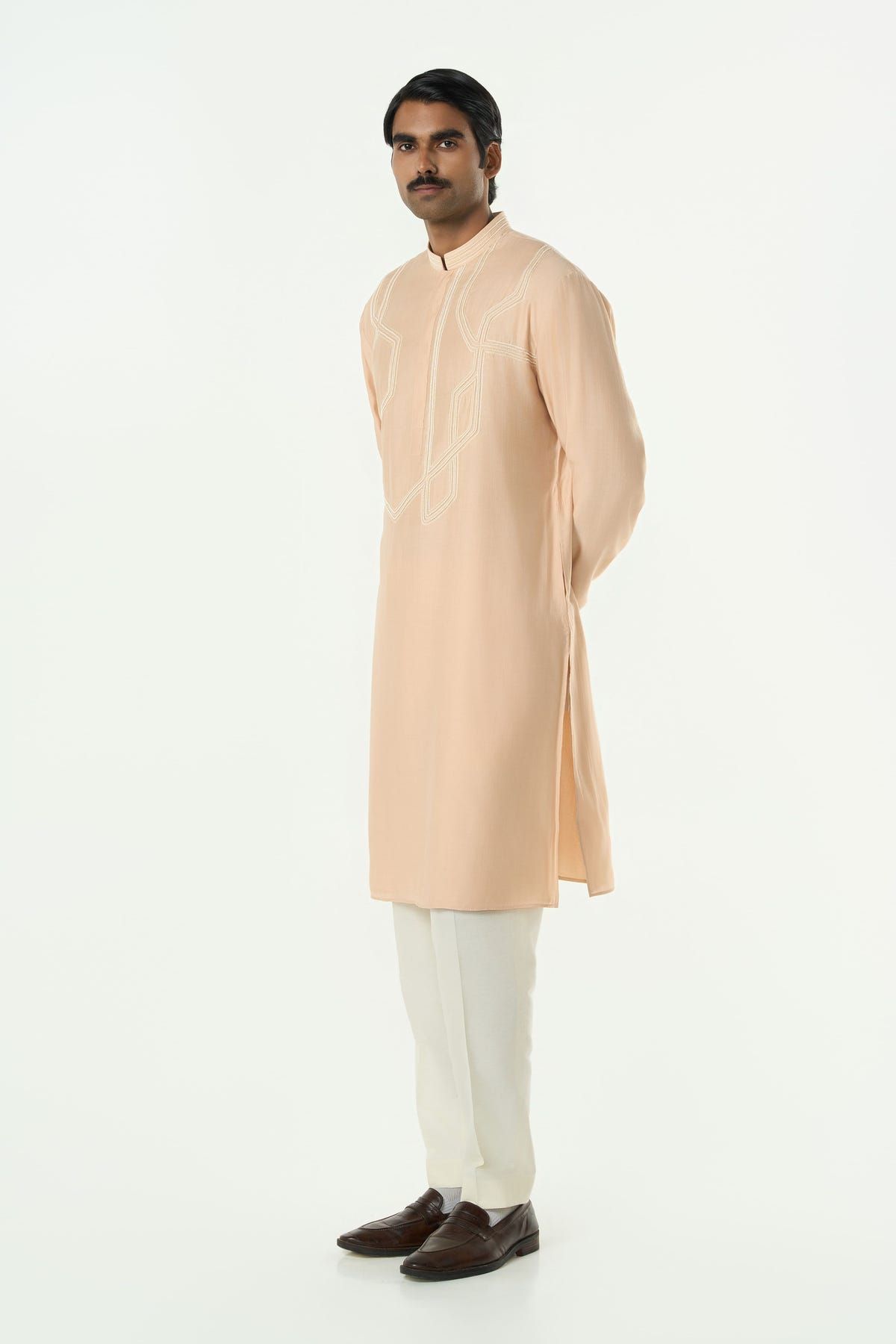 Meta Twist Kurta - Beige - image 6