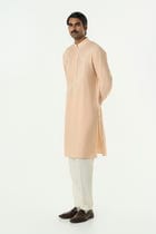 Meta Twist Kurta - Beige view 6
