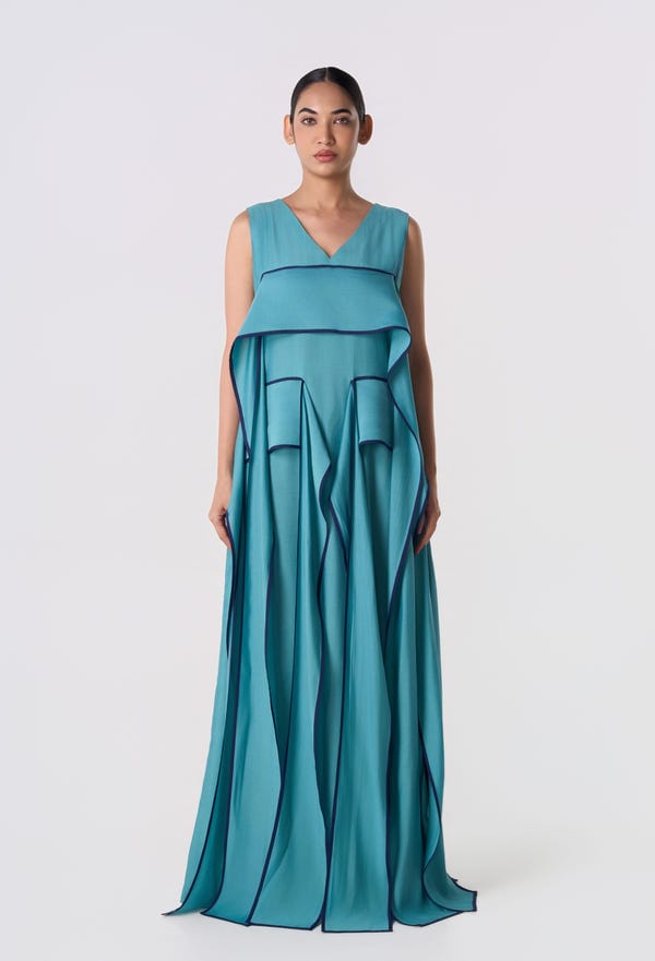 Line out Line — Cascading Outline Dress