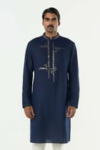 Lunar Bay Kurta - Navy Blue view 1