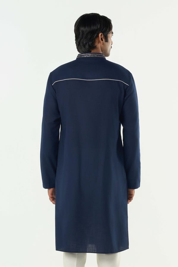 Line out Line — Lunar Bay Kurta - Navy Blue