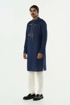 Lunar Bay Kurta - Navy Blue view 5