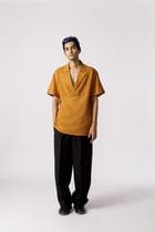 Pleated neckline casual  Shirt view 3