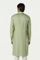Meta Grid Kurta - Sage Green view 2