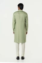 Meta Grid Kurta - Sage Green view 4