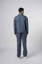 Structure Striped Denim Jacket view 5