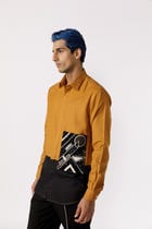 Geometric harmony embroidered patchpocket shirt view 2