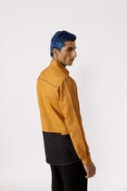 Geometric harmony embroidered patchpocket shirt view 3