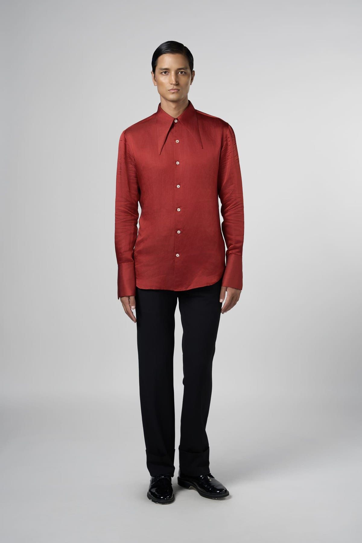 Tie Up Collar Shirt - image 2