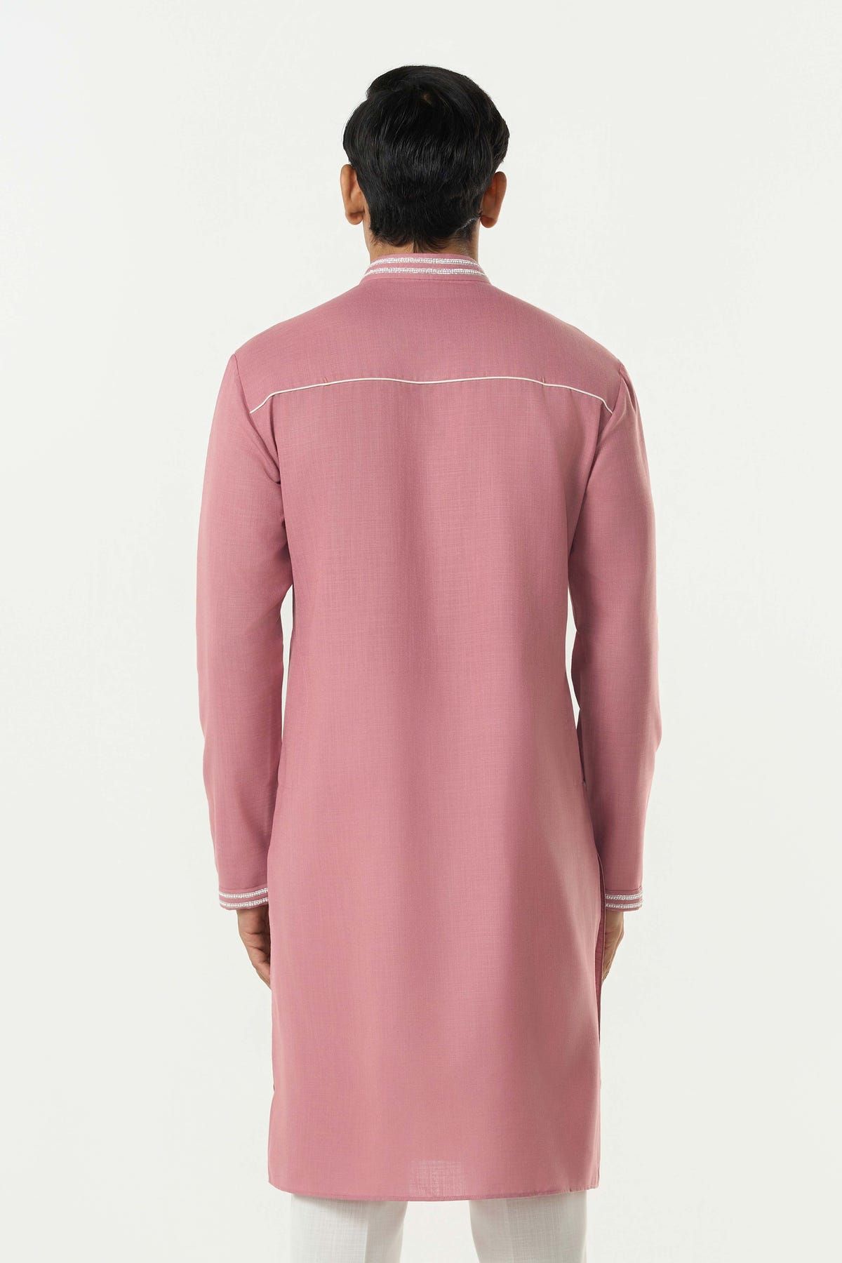 Geo Frame Kurta - Pink - image 2