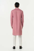 Geo Frame Kurta - Pink view 4