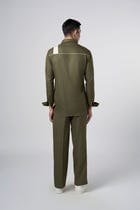Linear Patch Shirt Olive view 3